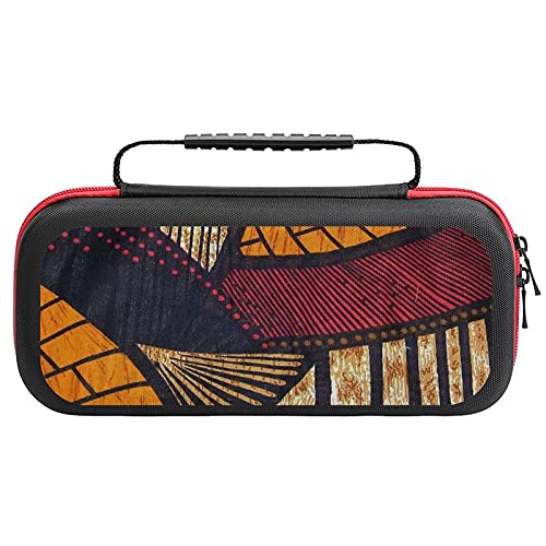 Hot And Warm African Wax Print Travel Carrying Case Tote Bag For Nintendo Switch Accessories Holds 20 Game Card Bag