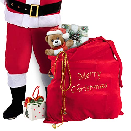 ReneeCho Santa Christmas Bag Gift Sack X-mas Accessories 30x35 inches Large Size