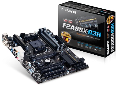 Gigabyte AMD FM2+/FM2 A88X Dual-Link DVI D-Sub Triple Monitor ATX Motherboard GA-F2A88X-D3H