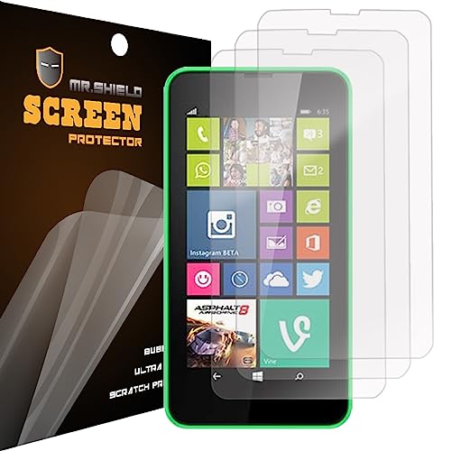 Mr.Shield Designed For Nokia Lumia 630 635 636 638 Anti-glare Screen Protector [3-PACK] with Lifetime Replacement