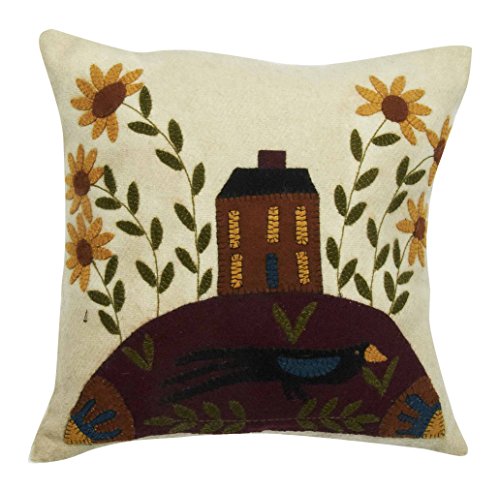 Home Collection by Raghu 14' x 14' Buttermilk Spring in The Country Pillow, Multi