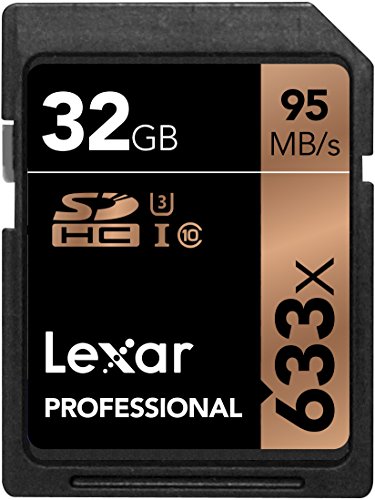 Lexar Professional 633x 32GB SDHC UHS-I/U3 Card (Up to 95MB/s Read) w/Image Rescue 5 Software - LSD32GCBNL633