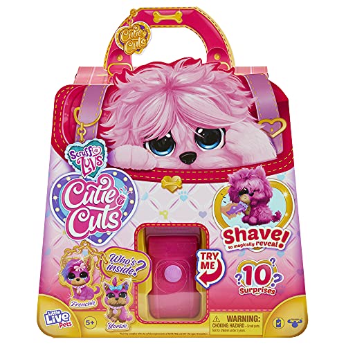 Little Live Scruff-A-Luvs Cutie Cuts: Shave, Reveal and Style, Plush Rescue Pet - Pink Puppy