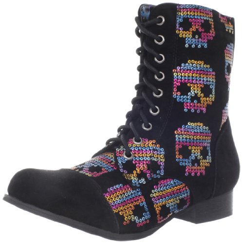Iron Fist Women's Sugar Hiccup Combat Boot,Black,10 M US