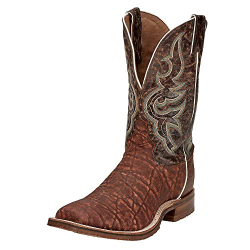 Tony Lama Mens Tlx Comfort Performance Galen Square Toe Casual Boots Mid Calf - Brown - Size 9.5 EE