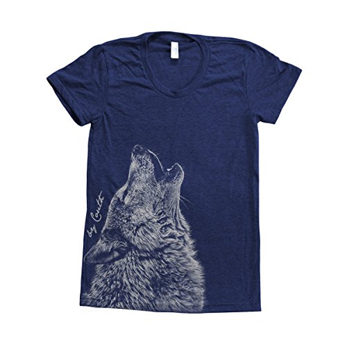 Couthclothing Women's Wolf Track T-Shirt (M, Indigo)