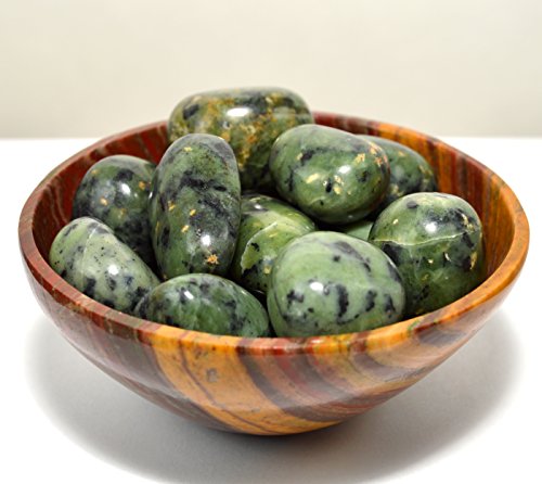 Green Nephrite'Inca Jade' Cabochon Rare Stone Rock Cab Polished Gemstone Mineral Stone Pebble from Peru - 5 PCS