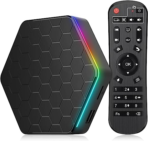Android 12.0 TV Box T95zplus 6k/3D HD Tv Box H618 Quadcore 4GB RAM 64GB ROM 2.4G/5.0G Dual WiFi & BT 5.0 Android Box Support Multi-Lingual Iptv Box with LAN Ethernet 10/100M for Movie Game Chat etc.