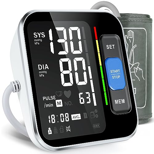 Blood Pressure Monitors for Home Use Upper Arm, Accurate Cuff 8.7”-15.7” Monitor with Large Backlight Display 2 Users 240 Sets Memory & HR Detection, Digital BP Machine with Carrying Case for Adult