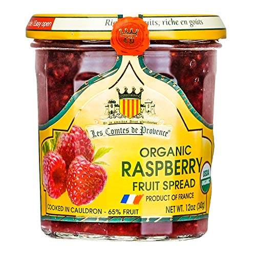 Raspberry Jam Spread USDA Organic Preserve – 12 oz / 340 g – Made in France Traditional Jam Non GMO Gluten Free