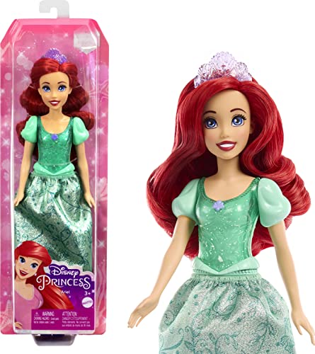 Mattel Disney Princess Dolls, Ariel Posable Fashion Doll with Sparkling Clothing and Accessories, Disney Movie Toys