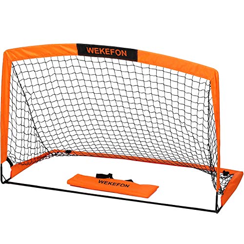 WEKEFON Soccer Goal 5' x 3.1' Portable Soccer Net for Backyard Games and Training Goals for Kids and Youth Soccer Practice with Carry Bag, 1 Pack