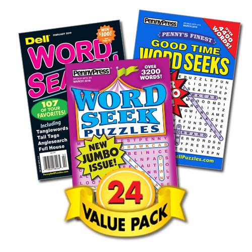Family Word Seek/Word Search Puzzle Books for Everyone – 24 Pack [Paperback] Penny Press/Dell Magazines