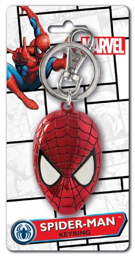 Marvel Spider-Man Colored Head Pewter Key Ring Multi-colored, 1'