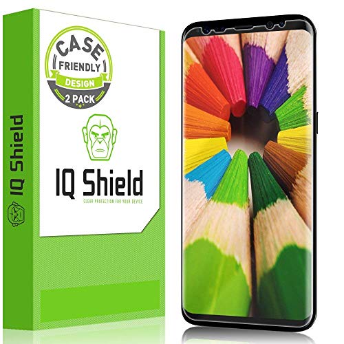 IQShield Screen Protector Compatible with Galaxy S8 5.8 inch (2017)(2-Pack)(Case Friendly)(Updated Version) Anti-Bubble Clear TPU Film
