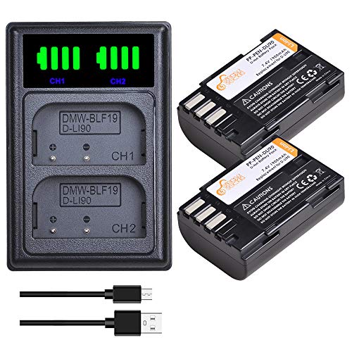 D-LI90 DLI90 D LI90 Battery + LED Display Charger Compatible with PENTAX 645 645D 645Z K-1 K-01 K-3 K-5 K-5D K-5IIs K-7 K-7D K1 K01 K3 K5 K5D II 2