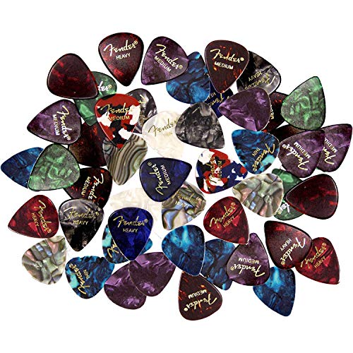 Fender Premium Picks Sampler - 48 Pack Includes Thin, Medium & Heavy Gauges (Austin Bazaar Exclusive)