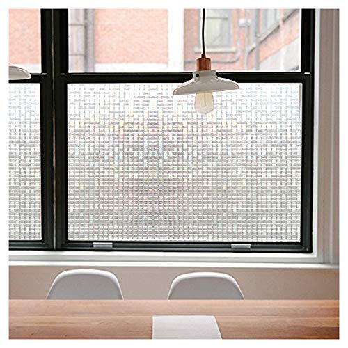 Privacy Window Films, Translucent Glass Tint Static Cling Treatment Reflects Rainbow Effect with Sunlight - Home Security and Decorative, Heat Control, UV Prevention (17.7x78.7 Inches, Crystal Mosaic)