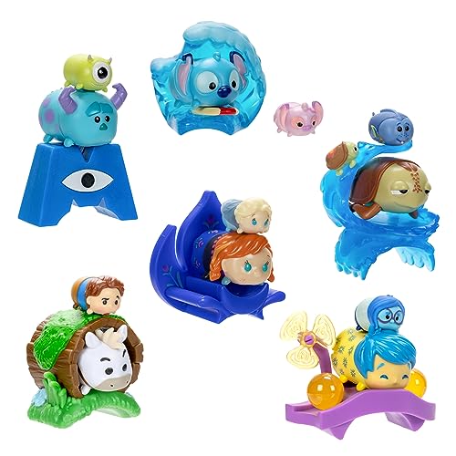 Disney Tsum Tsum Collectible Figurine Toys Disney 100th Celebration Surprise Mystery Bag For Girls & Boys, Series #2 Each Order Includes (4) Blind Packs