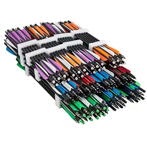 12PK Crossbow Bolts Carbon Arrows with 125 Grain Field Tips for Barnett Jackal Wildcat (16 Inch)