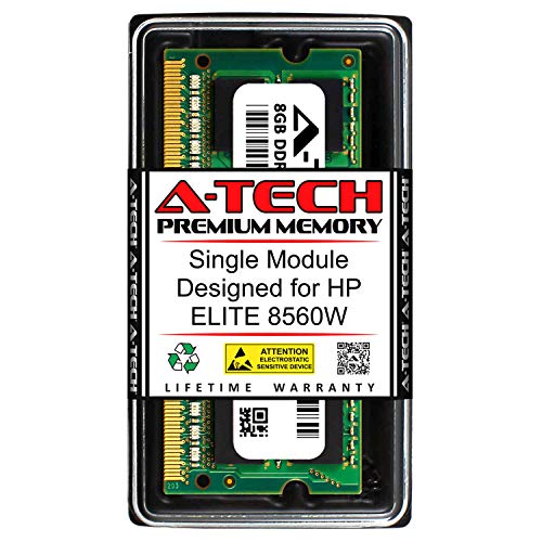 A-Tech 8GB RAM for HP Elite 8560W | DDR3 1333MHz SODIMM PC3-10600 204-Pin Non-ECC Memory Upgrade Module