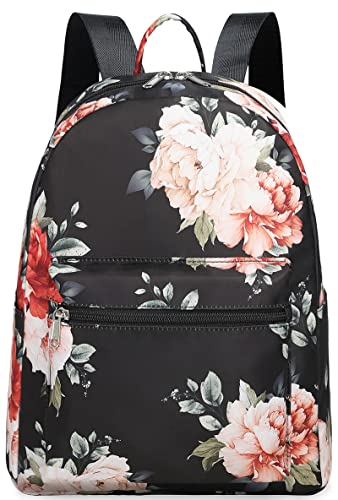 LEDAOU Mini Backpack Girls Cute Small Backpack Purse for Women Teens Kids School Travel Shoulder Purse Bag (Big flower, 1 Pcs)