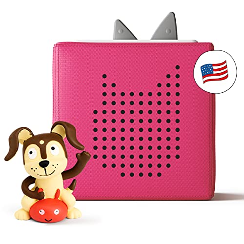 Toniebox Audio Player Starter Set with Playtime Puppy - Listen, Learn, and Play with One Huggable Little Box - Pink