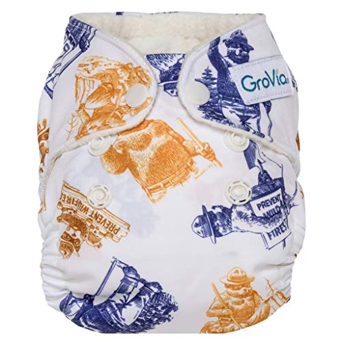 GroVia Newborn All in One Snap Reusable Cloth Diaper (AIO) (Only You)