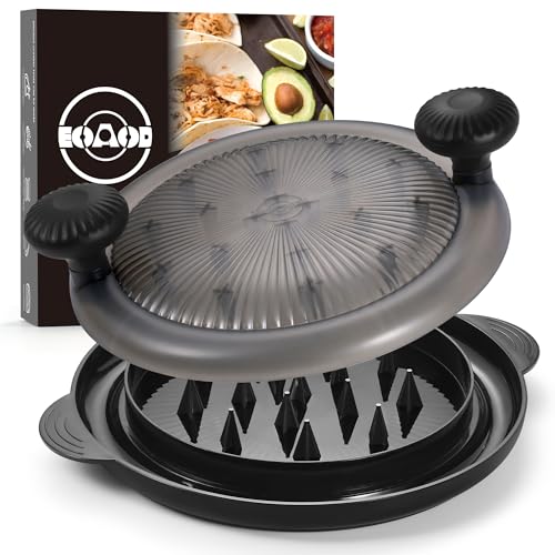 Eoaod Chicken Shredder 10.8 inch Longer Spikes Make Chicken Shredder Tool More Effective, Meat Shredder with Widened Anti Slip Mat Fix, Suitable for Pork, Beef, Dishwasher Safe