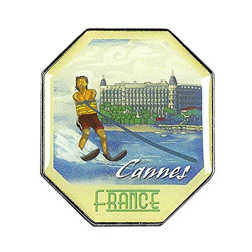 Collectible Novelty Pin for Backpack, Scarf - Made From Jeweler Class Metal - Spartan and the Green Egg Explorer Pin Series: Cannes, France (3)