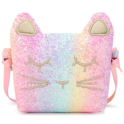 mibasies Kids Cat Purse for Little Girls Toddlers Wallet Crossbody Bag