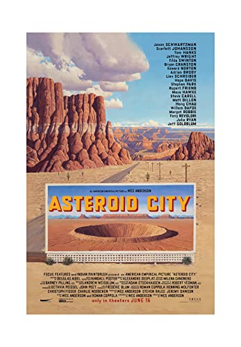 MCERMR Asteroid City Poster 2023 Movie Posters Prints Bedroom Decor Silk Canvas for Wall Art Print Gift Home Decor Unframe Poster 16x24inch 40x60cm