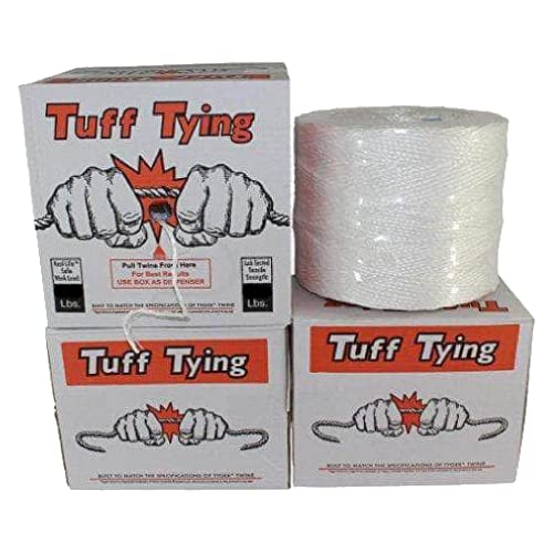SGT KNOTS Tuff Tying Twine - Polypropylene, UV, Moisture and Chemical Protection Twine for Commercial Bundling, Packaging (1 ply - 3500ft, White)