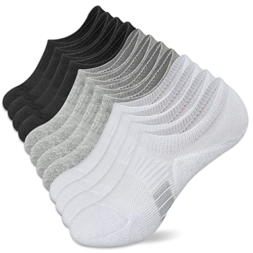 Amutost No Show Socks Womens Athletic cushion Ankle Footies Low Cut Socks 5-6 Pair