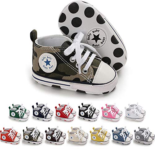 Save Beautiful Baby Girls Boys Canvas Sneakers Soft Sole High-Top Ankle Infant First Walkers Crib Shoes