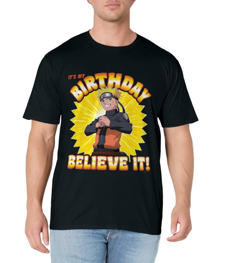 Ripple Junction x Naruto Shippuden Birthday Believe It Anime T-Shirt