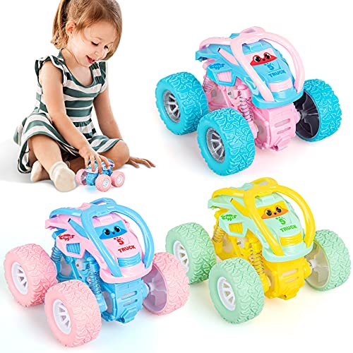 LODBY Car Toys for 2 3 4 Year Old Girls Boys Gifts, Pull Back Cars Toys for Toddler Age 2-6, Monster Trucks for Kids Boys Toys Age 2-6 Year Old Girl Birthday Gifts
