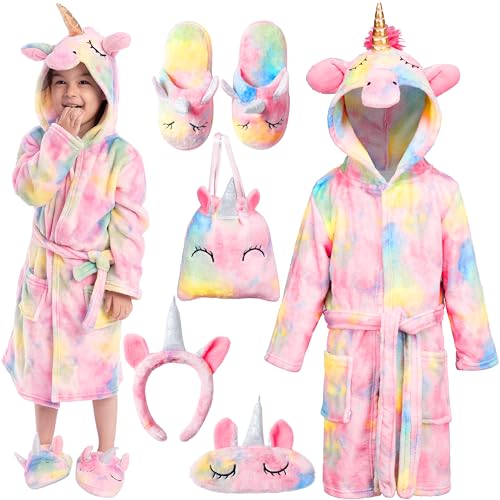JOYIN Kids Unicorn Robe and Bathroom Set (S, Pink)