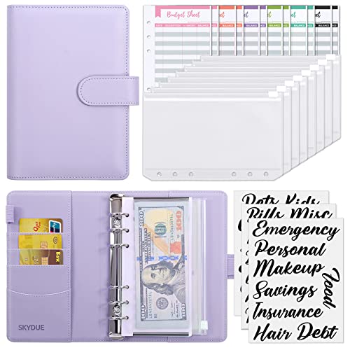 SKYDUE Budget Binder with Cash Envelopes & Expense Budget Sheets for Budgeting and Saving Money