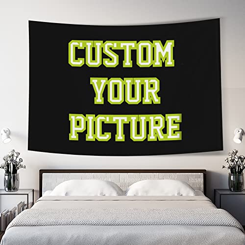 JINJUREN Custom Tapestry Upload Images Personalized, Customized Backdrop Banner Print Any of Your Design Photo/Text/Logo Wall Hanging Art Decor for Wedding, Family, Festival ,Birthday Gifts (white, 40*60 inch)