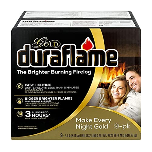 Duraflame Gold 4.5lb 3-hr Firelog (9-Pack) - Packaging May Vary
