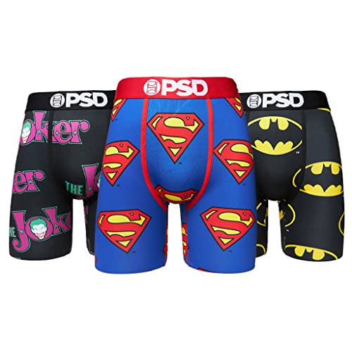 PSD Men's Dc H & V 3-Pack Boxer Briefs, Multi, L