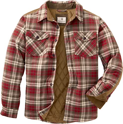 Legendary Whitetails Men's Woodsman Heavyweight Quilted Shirt Jacket, Waterstone Plaid, 3X-Large Big