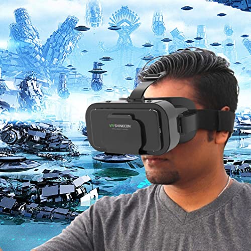 Smart VR 3D Glasses - Upgraded Version of VR Glasses - Mobile Phone Box VR Virtual Reality Glasses - Virtual Reality Headset - Digital Glasses Headworn - Compatible with with Android iOS/2173