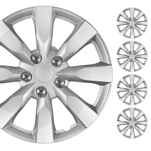 BDK Hubcaps Wheel Covers for Toyota Corolla 16” – Four (4) Pieces Corrosion-Free & Sturdy – Full Heat & Impact Resistant Grade – Replacement, 4 Pack