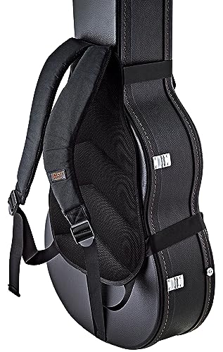 Ortega Guitars Hardshell Case Deluxe Backpack Straps w/Ergonomic Back Cushion-Carry Your Hardcase Like a Gig Bag-Black (Obps-dlx)