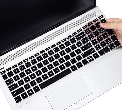 Keyboard Cover for HP 15.6 Laptop 15-dw 15-dy 15-ef 15-db 15-da 15-bs 15-bw 15t 15z 15t-dy200 15t-dw300/HP Envy x360 2-in-1 15.6/HP 17.3 Laptop 17-by 17-bs 17-ca 17-by4022wm 17-by4025nr -Black
