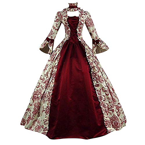 1800S Dress for Women Victorian Dress for Women 1800S Medieval Renaissance Dress Corset Flare Sleeve Vintage Dress Cocktail Party Ball Gown Plus Size Renaissance Dress