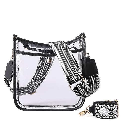 CLUCI Clear Purse,Clear Bag For Stadium Events,Stadium Approved Crossbody Bag Purses for Women with Adjustable Strap