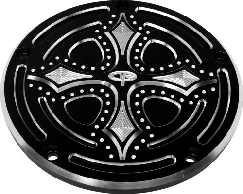 Precision Billet Black Darkside Derby Cover DRK-230-5H-BLK